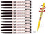 Xeno Slim Ball Point Pens - Baby Mikey Black Color 0.38 mm (Pack of 12) With twistable pencil...