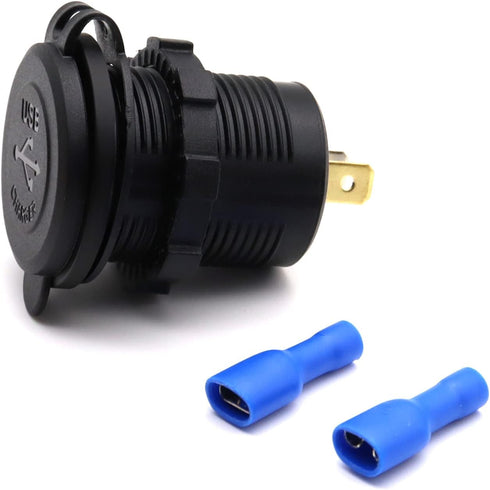 USB C Car Charger Socket, AWADUO 12V/24V Quick Charge 3.0 + PD Socket Waterproof Compatible with iPhone 13 12 11 Pro Max XS......