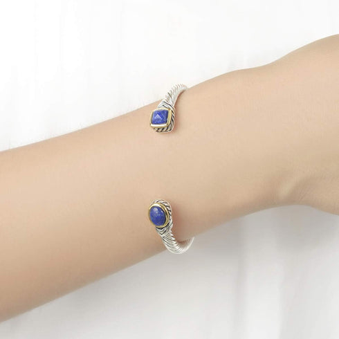 UNY Jewel Bracelet Designer Brand Inspired Women Jewelry 4.5mm Thin Twisted Cable Wire Bangle Gem Stone Christmas Day Gift...
