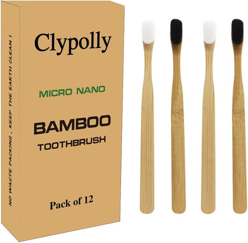 Extra Soft Sensitive Gum Bamboo Toothbrush with 20000 Soft Floss Bristle for Fragile Gums,Braces,Dentures,Pregnant & Elderly...