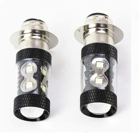 DSkoiph 2x H6m 100W LED Super White HeadLight Bulbs Fit For Honda TRX 250 300 400 450 700...