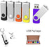 Aiibe 5 Pack 64GB USB Flash Drive 64 GB Flash Drives Thumb Drive Swivel USB Stick USB 2.0 Pen Drive (64G, 5 Mixed Colors: Black Red Yellow White P...