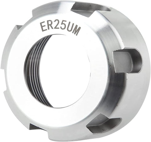 ER25 Clamping Nuts, Metal Collet Nut Chuck Holder Lathe Machine Tools Dynamic Balancing Nut Extras Swapping Precision Collets (M32×1.5-White) for ...