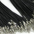 20Pcs Black Braided Leather Cord Rope Necklace Chain with Lobster Claw Clasp 2.0mm 24''...