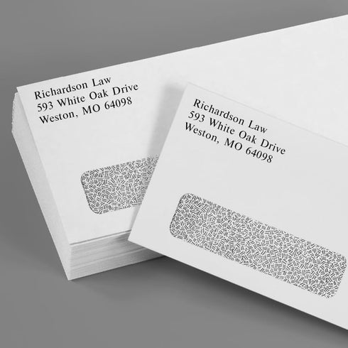 LUXPaper #9 Business Window Envelopes | Commercial Flap | Security Tint | 3 7/8" x 8 7/8" | White | 24lb. Text | 50 Qty...