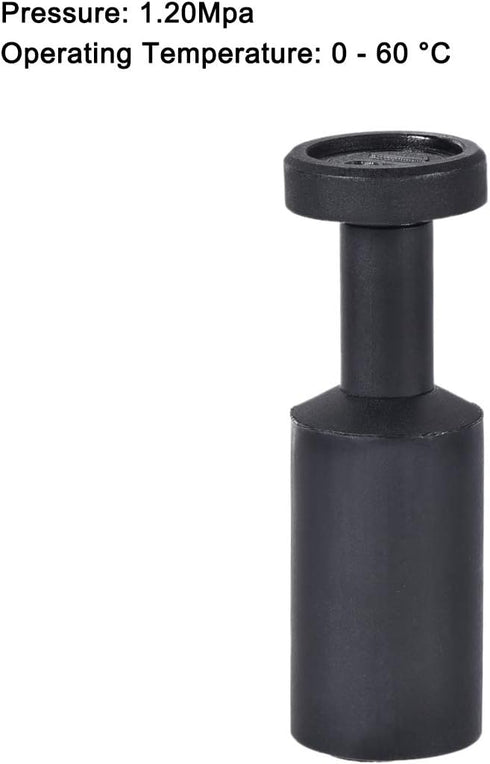 uxcell Push to Connect Fittings, Cap Style Pneumatic Blanking Plugs, Fit for 16mm Inner Dia. Air Hose Tube Pipe, Plastic, Black, Pack of 15...