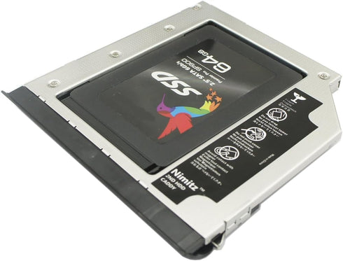 Nimitz 2nd HDD SSD Hard Drive Caddy Adapter Compatible with Dell E6430 E6530 E6420 E6520 E6320 E6330 Modular Bay with Ejector...