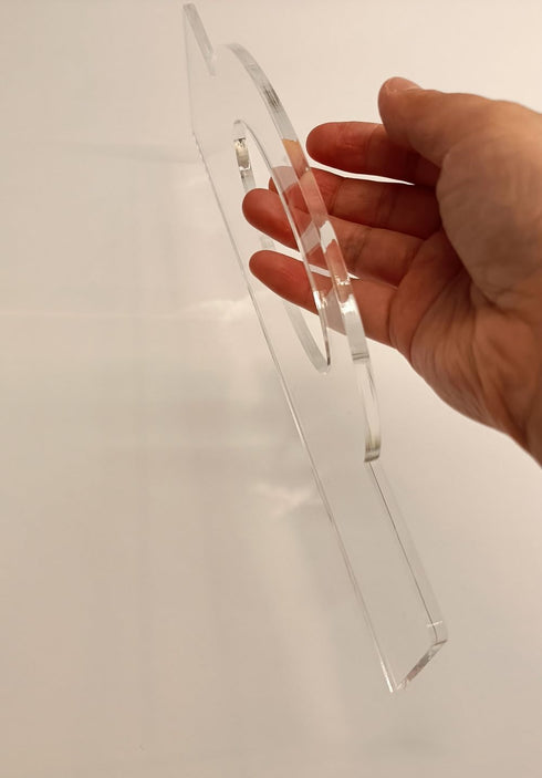 Oval Grip Charcuterie Board Handle Template,Oval Grip Handle Acrylic Router Template for Charcuterie Home Kitchen Cutting Board Handle (11.75x4.1"...