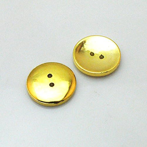 Chenkou Craft Gold Round Plastic Buttons 2 Holes Sewing Craft 25mm 30pcs...
