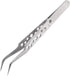 Precision Tweezers 122mm Elbow Pointed Hollow Anti-slip Stainless Steel Craft Professional Tweezer for Replace Precision Parts Technology Industri...