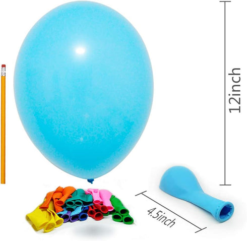 Runch 100pcs Latex Balloons, 12inch Multicolor to Celebrate Latex Balloons, Premium Thick Balloons for Birthday/Party/Christmas/Wedding and Holida...