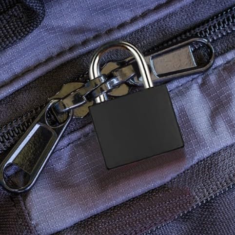 2Pcs Black Luggage Lock with Keys Padlock Small Suitcase Lock Luggage Locks Padlocks for Suitcase Backpack Gym Locker Jewelry Box Padlock (23mm),K...