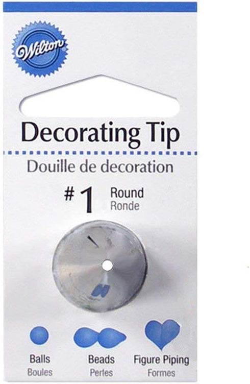 Wilton Cake Decorating Tip Pkg Round #1...