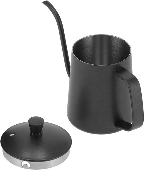 350ml Gooseneck Coffee Kettle, 304 Stainless Steel Tea Kettle for Stovetop, 11.3 oz Long Spout Tea Pot for Home Kitchen Office Hotel(Black)...