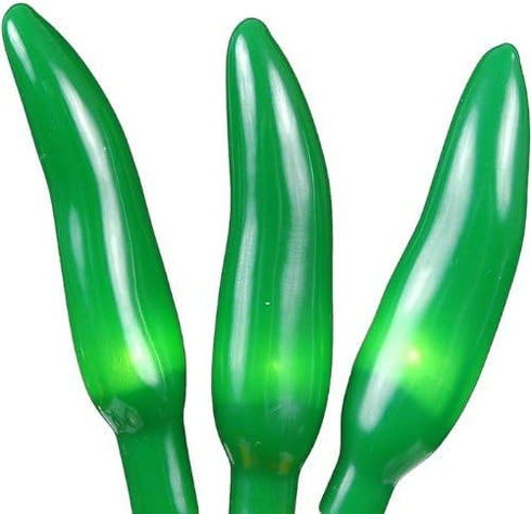 Novelty Lights 11FT Chili Pepper String Lights, 35 Lights Indoor/Outdoor Connectable Mini Light Set, Green...