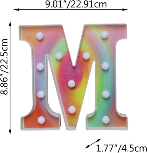Ledido LED Marquee Letter with Lights, the Light Up Letters Signs Decorations for Party Bar/Birthday Christmas-Letter M...