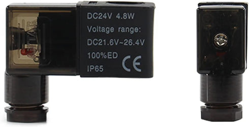Fielect DC 24V Pneumatic Solenoid Valve Coil Electric Solenoid Air Valve Coil Solenoid Valve Replacement Parts, Solenoid Valve Plug Connector...