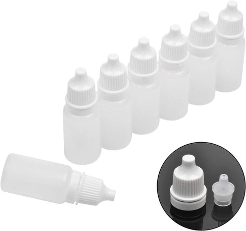 50 PCS Plastic Dropper Bottle Drop Bottles Empty Squeezable Eye Liquid Essential Oil Squeeze Bottle Small Dropper Refillable Containers with Caps ...