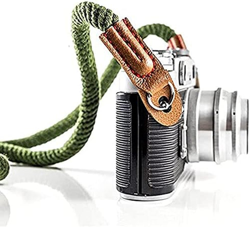 Camera Rope Strap 100cm Soft Cotton Camera Strap Vintage Neck Shoulder Belt Strap for Mirrorless and DSLR Camera. (Army Green)...