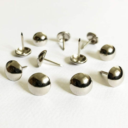 500pcs a lot: D11mmxL17mm Nickel Color Sofa Upholstery Tacks Wooden Furniture Decorative Tacks Hobnail Thumb Nails Home DIY Upholstery Nails (Nick...