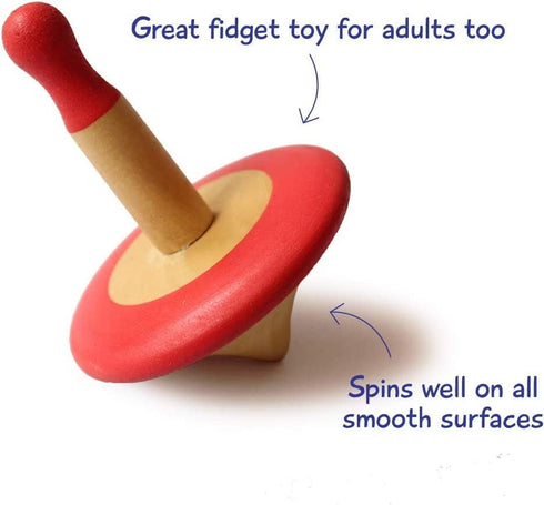Shumee Organic Colorful Handmade Spinning Top 1 Pc/Set, Gyroscopes Toy, Educational Toys, Kindergarten Toys, Sensory Toys, Learning Toys,Fidget Sp...