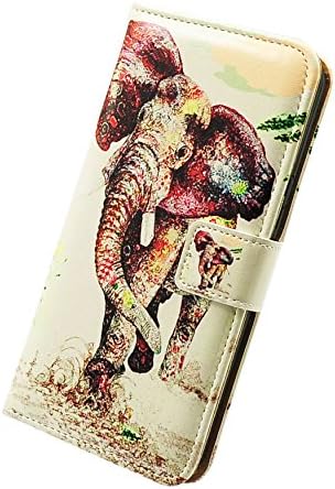 Case for Galaxy A01, Elephant Pattern Leather Flip Case Wallet Cover with Card Slot Holder Kickstand for Samsung Galaxy A01...