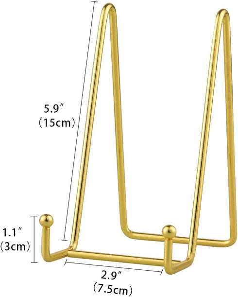 Plate Stands for Display - Plate Holder Display Stand Table Easel Picture Frame Stand Display Photo|Decorative Plate |Dish | Tabletop Art-6inch-Go...