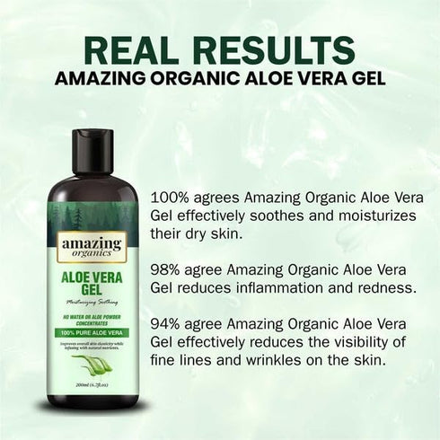 Aloe Vera Gel for Face & Body - Soothing and Hydrating, Natural Skincare Solution...