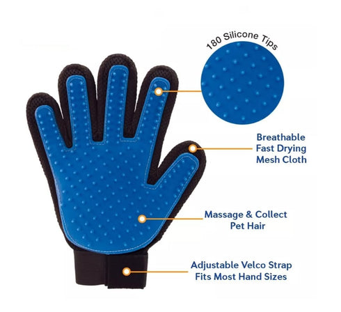 Dog Grooming Gloves for Cats and Dogs, Soft Rubber Pet Grooming Gloves with Comfortable Handle for Cleaning Dirty Paws, Dirty Dog Brushing Gloves ...