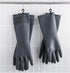 HOMSSEM Dishwashing Gloves with Hanging Hooks 2Pairs of Dish Gloves Latex Navy, Gray Rubber Gloves for Cleaning...