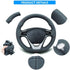 Leather Steering Wheel Cover, Breathable Non-Slip Design, Soft and Comfortable Feeling, Universal 15 Inch Auto Car Steering Wheel Stitch on Wrap?S...