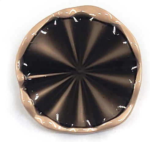 20 pcs Coffee Translucent Resin Metal Lotus Leaf Sewing Coats Shank Buttons -25mm -1"...