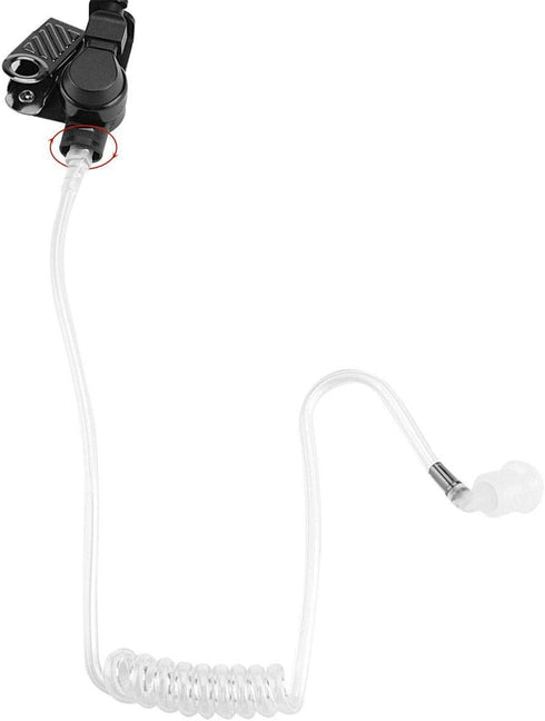 Replacement Acoustic Tube with Connector Compatible with Motorola Kenwood Surveillance Kit Earpiece Headset (5 Packs)...