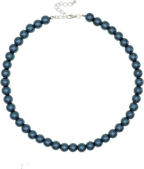 Pearl Choker Necklace for Women AAA+ Simulated Shell Pearl Necklace Strand Variety Of Colors 10mm Pearls Length 17 Inches...