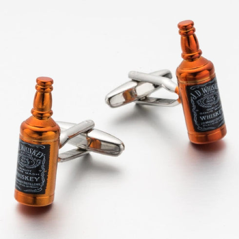 Whiskey Cufflinks for Men, Whiskey Bottle Cufflinks, Wine Bottle Cuff Links, Brown Bottle Shirt Tuxedo Cufflinks, Punk Cufflinks French Cufflinks,...