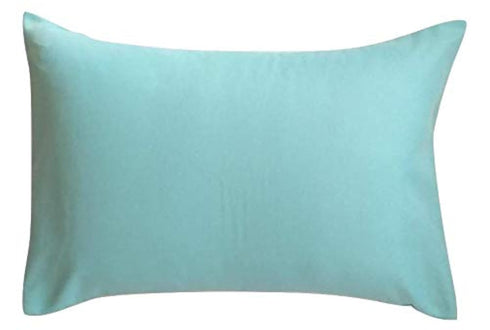 Toddler Pillowcase by Ella & Max. Aqua Color. Fits 13x18 & 14x19 Toddler Pillows. Easy to wash & no Ironing. Handmade in USA. Made of Luxury Micro...