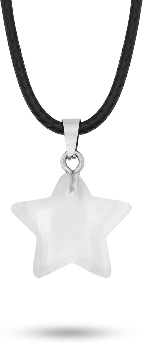 Sacina Gothic Boho Star Necklace, Star Necklace Y2k, White Nature Stone Star Pendant, Boho Necklace, Gothic Necklace, Y2k Necklaces, Christmas New...