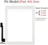 Touch Screen Digitizer Replacement for White iPad 4 4th Generation A1458 A1459 A1460 Glass Assembly Repair Kit with Frame Bezel,Tools....