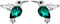 Jewever 925 Sterling Silver Hummingbird Ear Studs Blue Cubic Zirconia Earrings for Women Jewelry Gift Silvery...