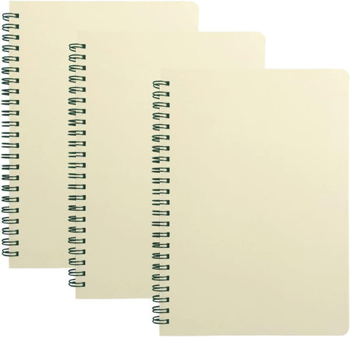 SUPERBOX Spiral Notebook, Journal Notebook, 3Pack, Lined Paper Sketchbook, 6” x 8”, Light Yellow...