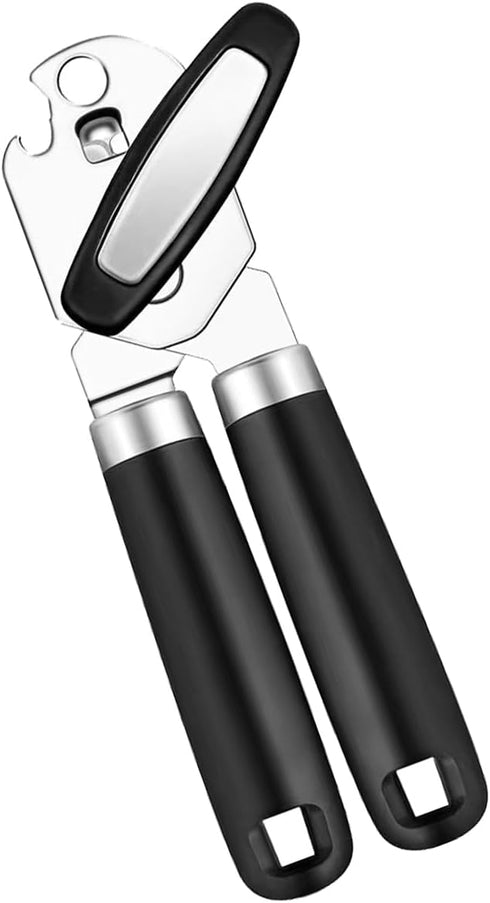 Stainless Steel Can Opener,Comfortable Handle,Sharp Blade Smooth Edge,Multifunctional Bottle Opener,Large Lid Openers,Handheld Easy Turn Knob (C02...