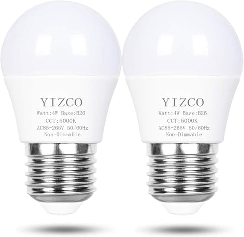 A15 Refrigerator Light Bulb 4W 40Watt Equivalent 120v Appliance Bulbs Fridge Freezer Led Bulbs Waterproof Daylight White 2 Pack...
