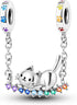 Parmuz 925 Sterling Silver Charm for Charm Bracelet Necklace Dream catcher Feathers Tassel charm lucky Chameleon cat dangle charm Beads Birthday C...