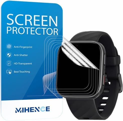 Screen Protector Compatible for FITVII HM57 Fitness Tracker, HD Full Coverage TPU Protective Film for HM57 1.85'' Fitness Tracker (6PCS)...
