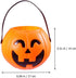 17cm Halloween Portable Pumpkin Bucket Trick or Treat Pumpkin Candy Pail Holder 2 Pieces...