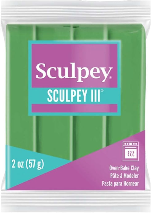 Sculpey III Polymer Oven-Bake Clay, String Bean Green, Non Toxic, 2 oz. bar...