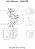 AZDOME Dash Camera Mirror Mount Holder Kit, Dash Cam Mount for ROVE R2-4K Dashcam, M01 Pro, M17, M16, GS63H, GS65H Car Camera...