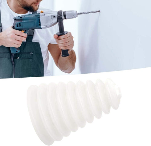 3Pcs Rubber Flexible Electric Hammer Drill Dust Cover for 6mm-16mm Drill Bits Dustproof Impact Drill Power Tool Hand Tools(White)...