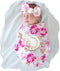 Baby Swaddle Blanket and Headband Set, Newborn Receiving Blanket Swaddle Wrap for Girls and Boys, Swaddling Blankets Neutral for Newborn?Soft and ...