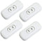Inline Cord Switch, PLUSPOE 4-Pack On Off Button Control Lamp Appliance Switch for Bedroom Table Lamp Desk LED Lights,White...